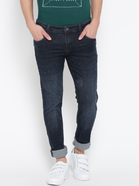 

BLEND Men Navy Skinny Stretchable Jeans, Navy blue