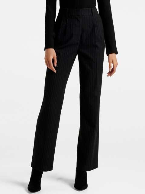 

Forever New Women Black High-Rise Trousers