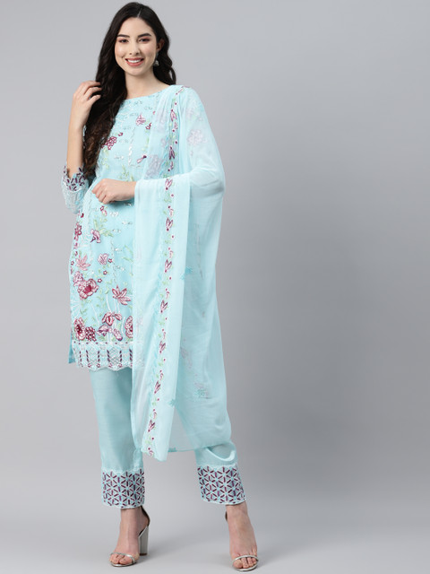 

Readiprint Fashions Blue Embroidered Unstitched Dress Material