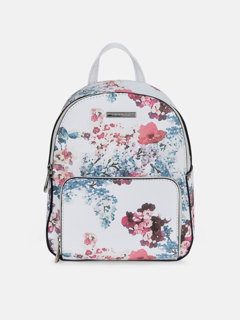 

Forever Glam by Pantaloons Women White & Blue Floral Printed Backpack