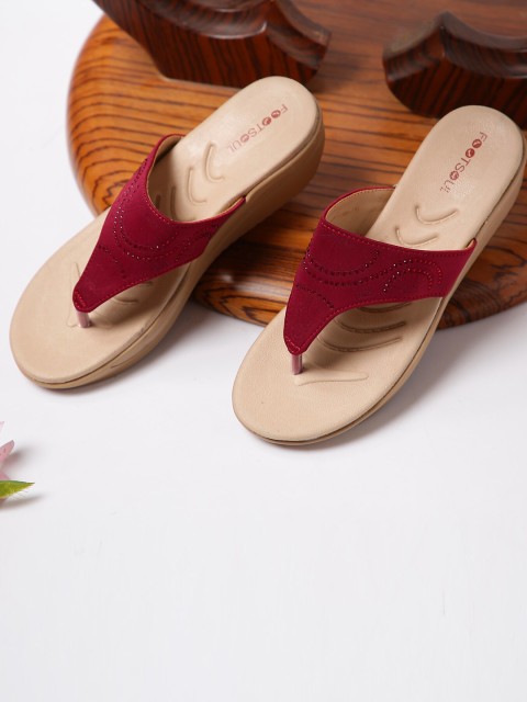 

FOOTSOUL Women Brown Open Toe Flats