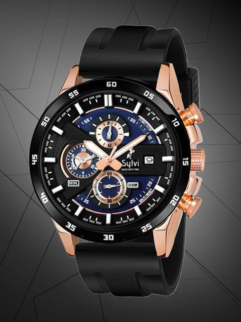 

Sylvi Men Blue Dial & Straps Analogue Watch 556-Blue-PU1