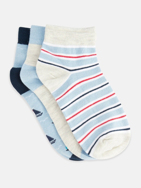 

Pantaloons Junior Boys Pack of 3 Assorted Patterned Ankle Length Socks