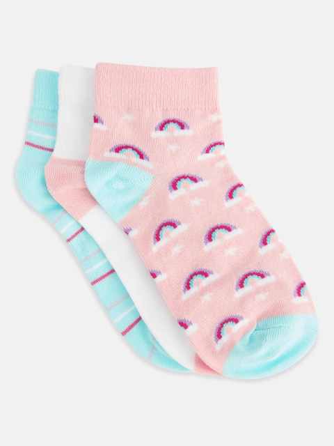 

Pantaloons Junior Girls Pack of 3 Assorted Ankle Length Socks