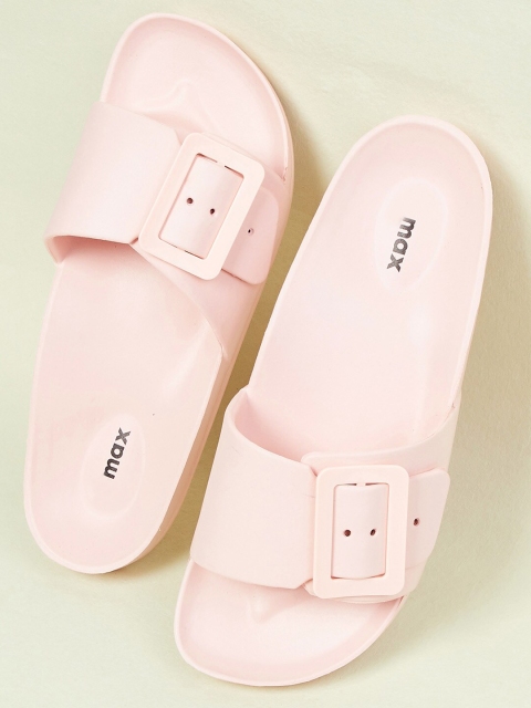 

max Women Pink PU Sliders