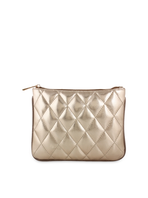 

Berrypeckers Gold-Toned Quilted Clutch