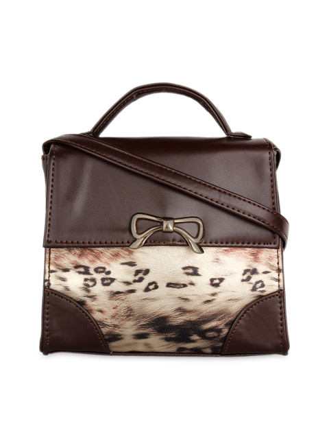 

Berrypeckers Coffee Brown Animal Print Sling Bag