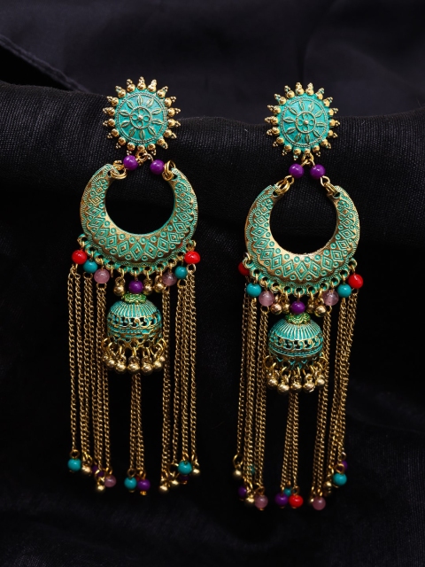 

DIVA WALK Gold-Toned Contemporary Drop Earrings