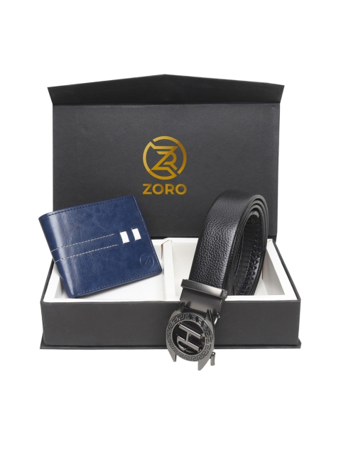 

ZORO Men Black & Blue Solid Accessory Gift Set