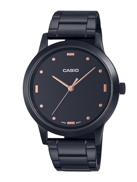 

CASIO Men Black Dial & Stainless Steel Bracelet Style Straps Analogue Watch - A1989
