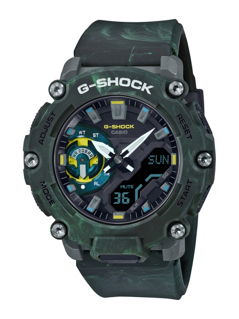 

CASIO Men Olive Green Patterned Dial & Straps Analogue and Digital Wrist Watch