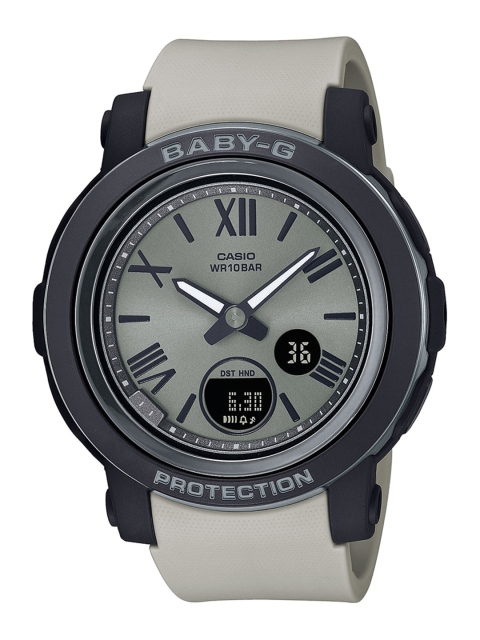 

CASIO Women Grey Embellished Dial & Grey Straps Analogue Watch B220