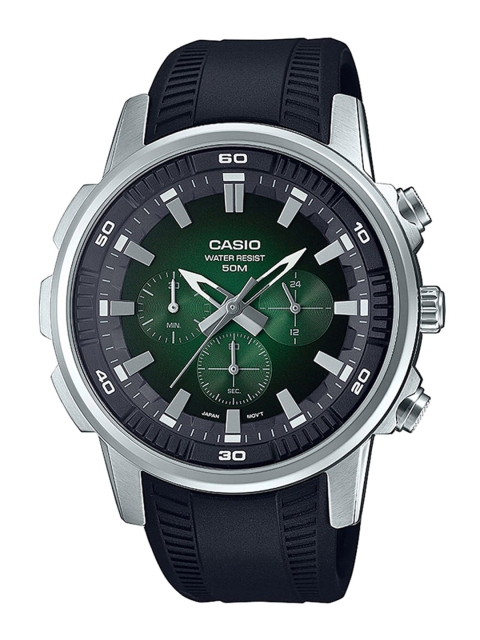 

CASIO Men Green Water Resistant Analogue Watch With Addition Strap - A1966