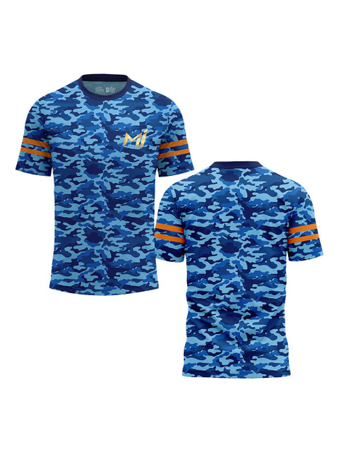

The Souled Store Men Blue Camouflage MI Printed T-shirt