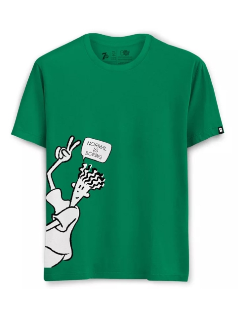 

The Souled Store Men Green Pockets T-shirt
