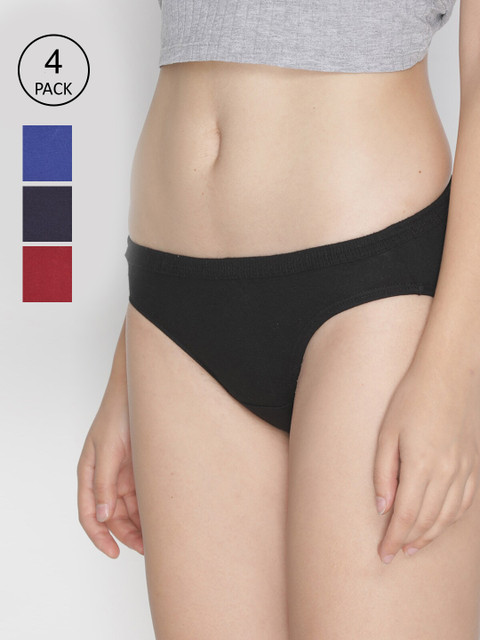 

LYRA Women Pack of 4 Assorted Bikini Briefs LYRA_PANTY_205_AST_4PC