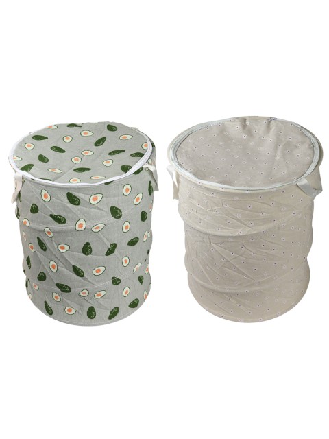 

OddCroft Set Of 2 Printed Foldable Laundry Bag, Green