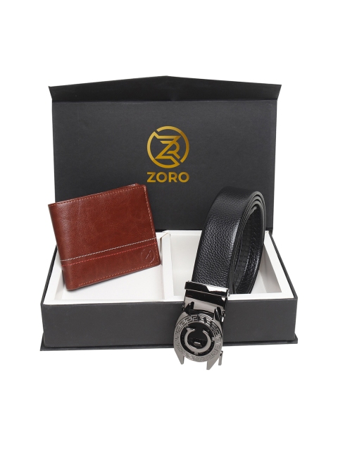 

ZORO Men Black & Brown Solid Accessory Gift Set