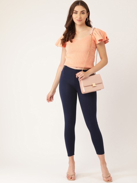 

Madame Women Navy Blue Solid Jeggings