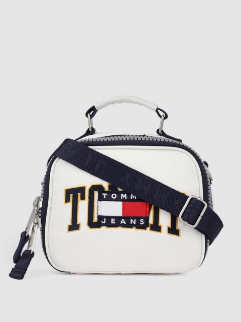 

Tommy Hilfiger White Printed Structured Satchel