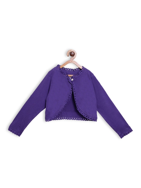

612 league Girl Purple Solid Top