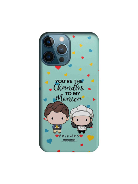 

macmerise Blue & Black Chandler & Monica Plastic iPhone 12 Pro Max Back Case