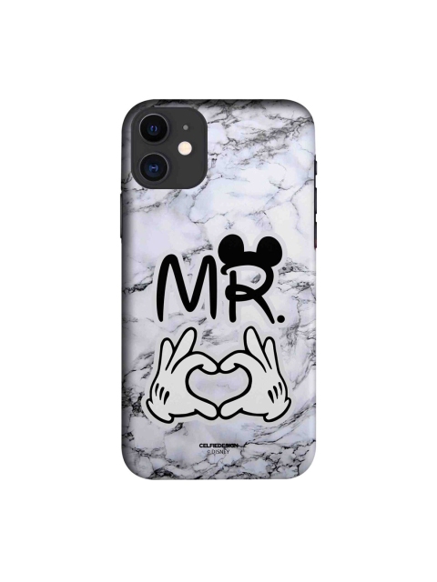 

macmerise White Mrs & Mr Hearts Printed iPhone 11 Back Case