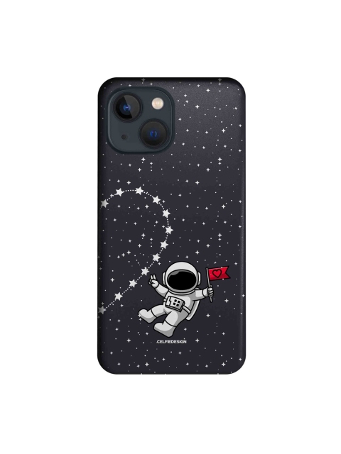 

macmerise Black & White Space Love 2 Printed iPhone 13 Mini Slim Back Case