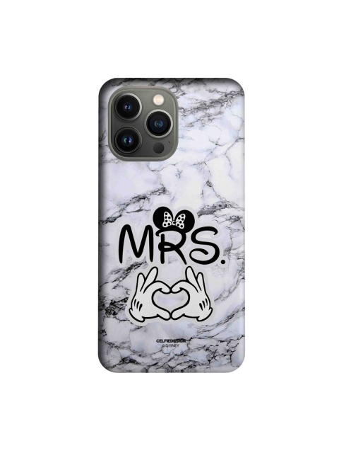 

macmerise Grey & Black Printed Plastic iPhone 13 Pro Back Case