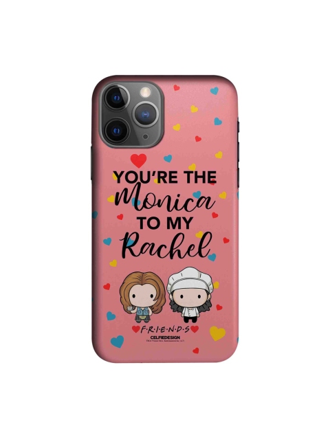 

macmerise Peach & Black Typography Printed iPhone 11 Pro Max Slim Back Case