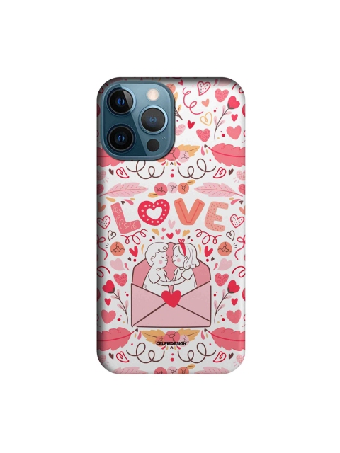 

macmerise Pink & Black Love Letter Printed iPhone 12 Pro Max Slim Back Case