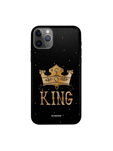 

macmerise Black & Gold King & Queen Printed iPhone 11 Pro Back Case