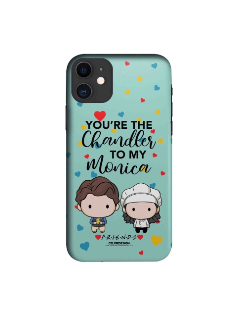 

macmerise Blue & Black Chandler & Monica iPhone 11 Slim Back Case