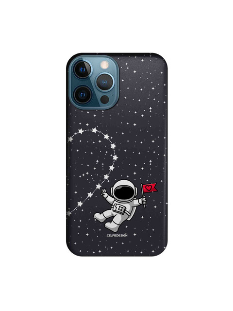 

macmerise Black Space Love Printed iPhone 12 Pro Max Back Case