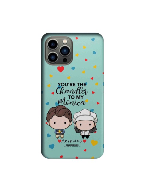 

macmerise Teal & Black Chandler & Monica iPhone 13 Pro Max Slim Back Case
