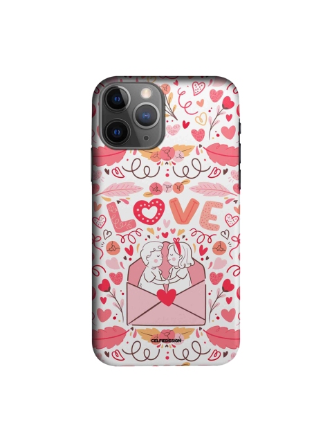 

macmerise White & Pink Love Letter Printed iPhone 11 Pro Max Back Case