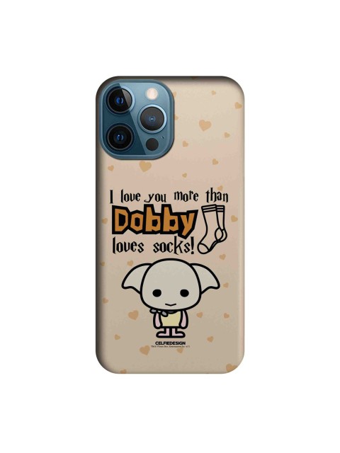 

macmerise Beige Dobby Loves Socks Printed iPhone 12 Pro Max Back Case