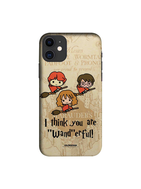 

macmerise Cream & Black Wanderful iPhone 11 Slim Back Case