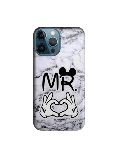 

macmerise Grey & Black Mr Heart Printed iPhone 12 Pro Max Back Case