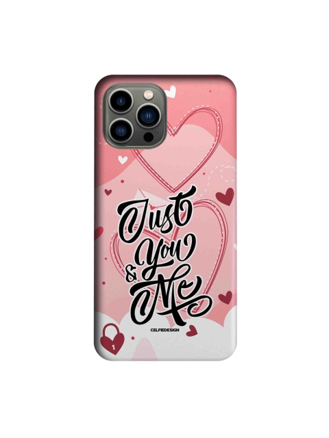 

macmerise Pink & White Just You & Me Printed iPhone 13 Pro Max Back Case