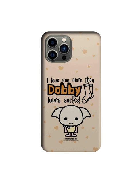 

macmerise Beige & Black Dobby loves Socks iPhone 13 Pro Max Back Case