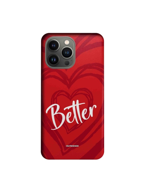 

macmerise Red & White Heart Printed iPhone 13 Pro Slim Back Case