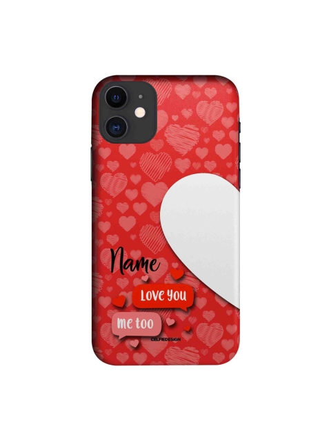 

macmerise Red & Grey Love Messages Printed iPhone 11 Slim Back Case