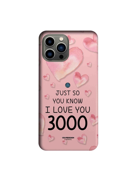 

macmerise Pink & Black I Love You 3000 iPhone 13 Pro Max Back Case
