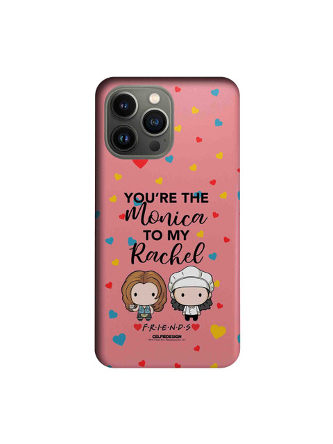 

macmerise Pink & Black Girlfriends Monica & Rachel Printed iPhone 13 Pro Slim Back Case
