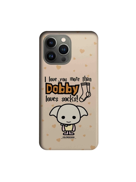 

macmerise Beige & Black Dobby Loves Socks iPhone 13 Pro Back Case