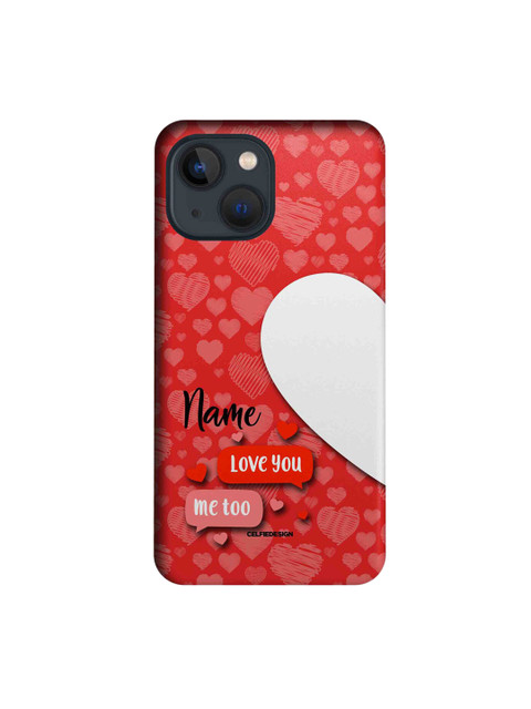

macmerise Red & Black Love Messages 1 Printed iPhone 13 Mini Slim Back Case