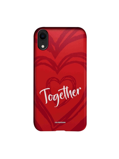 

macmerise Red & White Better Together Printed iPhone XR Back Case