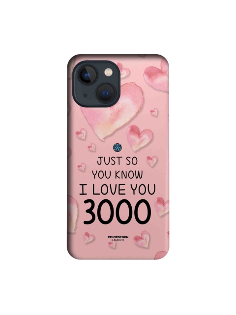 

macmerise Pink & Black I Love you 3000 Printed iPhone 13 Slim Back Case