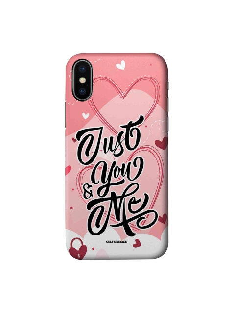 

macmerise Pink & Black You & Me Printed iPhone XS Slim Back Case